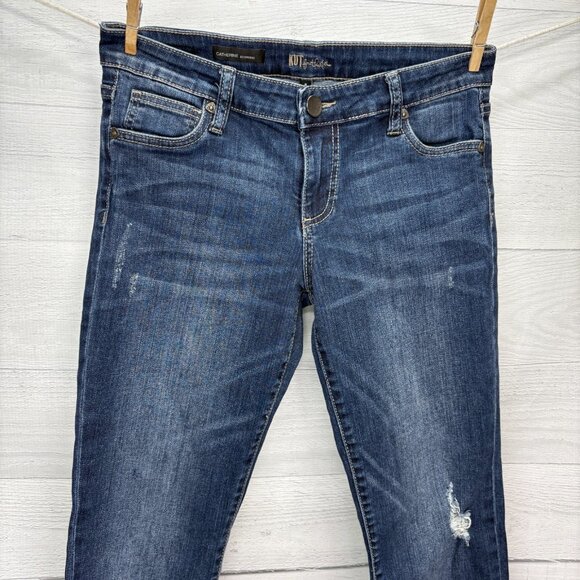 KUT from the Kloth Catherine Boyfriend Jeans Women’s Size 4 Distressed Denim - Picture 4 of 11